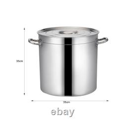 Stainless Steel Cookware Stockpot Tall Cooking Pot for Household Commercial