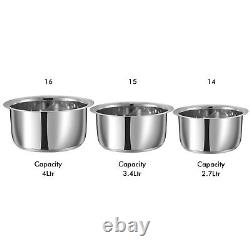 Stainless Steel Cookware Tope Pot Set Pack of 3 Pieces