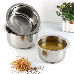 Stainless Steel Cookware Tope Pot Set Pack of 3 Pieces