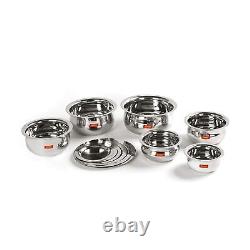Stainless Steel Cookware Tope Pot Set With Lid- Pack of 6 Pieces