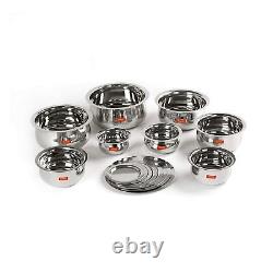 Stainless Steel Cookware Tope Pot Set With Lid- Pack of 8 Pieces