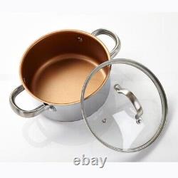 Stainless Steel /Copper Coating-Non-Stick Cookware Set /Cermalon -11pcs