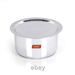 Stainless Steel Encapsulated Bottom Induction, Gas Friendly Cookware Tope, 4Ltr