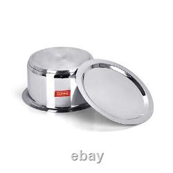 Stainless Steel Encapsulated Bottom Induction, Gas Friendly Cookware Tope, 4Ltr