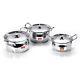 Stainless Steel Handi Cookware With Lid Set of 3 Pieces