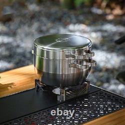 Stainless Steel Hanging Pot Set Dutch Pot Cookware Frying Pan Outdoor Cooking