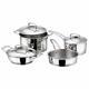 Stainless Steel Induction Friendly 4 Pcs. Cookware Set
