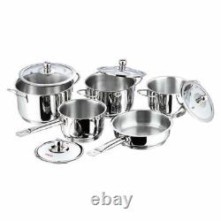 Stainless Steel Induction Friendly Tuscany Set Cookware, 5-Pieces