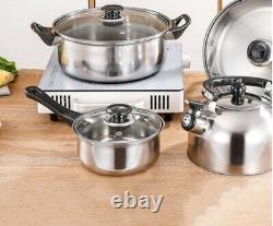 Stainless Steel Pot Set Pot Milk Pot Soup Pot Frying Pan With Kettle