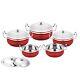 Stainless Steel Red Handi Patila Cook Serve Cookware Set with Lid