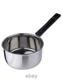 Stainless Steel Sauce Pan 800ml 1 Piece (Silver) Stockpots Cookware