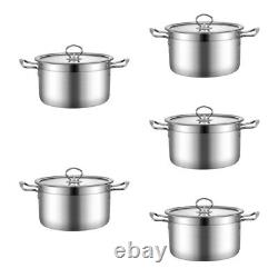 Stainless Steel Soup Pot Camping Cookware Small Induction Cooking