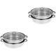 Stainless Steel Steamer Pot 2 Tier Stackable Cookware 28CM