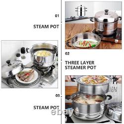 Stainless Steel Steamer Steaming Pot Cookware Food Rack Cooking