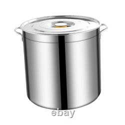 Stainless Steel Stock Pot Big Cookware, Heavy Duty for Cooking Simmering Soup