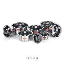 Stainless Steel Tope Patila Cookware Set of 8 Pieces