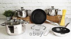 Stainless steel cookware set 10 pcs Gourmet Line BLAUMANN BL-3243