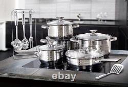 Stainless steel cookware set 17 pcs Gourmet Line BLAUMANN BL-3133
