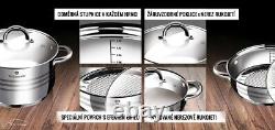 Stainless steel cookware set 17 pcs Gourmet Line BLAUMANN BL-3133
