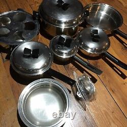 THERMO CORE WEST BEND Cookware Set Waterless 18-8 Stainless Steel USA