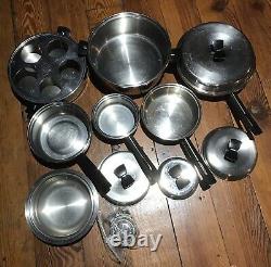 THERMO CORE WEST BEND Cookware Set Waterless 18-8 Stainless Steel USA