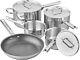 Tala Performance 5 Piece Stainless Steel Cookware Set, Saucepans with Stainless