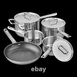 Tala Performance 5 Piece Stainless Steel Cookware Set, Saucepans with Stainless