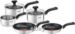 Tefal 5 Piece, Comfort Max, Stainless Steel, Pots and Pans, Induction Set & 30