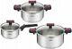 Tefal Cookware Set Cook & Clip 6 Pcs Saucepan Stewpots Glass Lids Pots Pot LID