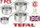 Tefal Duetto Stainless Steel Cookware Set 7 Pcs Glass LID Pots Kitchen