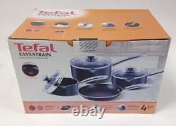 Tefal Easy-Strain 4 Piece Pan Set RRP £168 Tefal Easy-strain Non-Stick Cookware