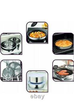 Tefal Emotion INOX Induction Pan Set Saucepan Set Cookware Set Pot All Hobs