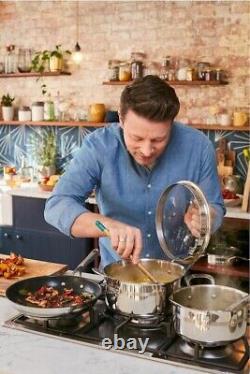 Tefal Jamie Oliver Cook' Smart 8 Pcs Cookware Set Saucepan Stewpot Saute Pan Pot