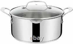 Tefal Jamie Oliver Cook's Direct 10 Pcs Cookware Set Saucepan Stewpots Pans Pots