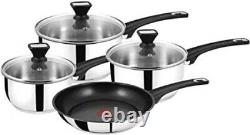 Tefal Jamie Oliver Stainless Steel 4 Piece Cookware Non-Stick Coating RRP £235