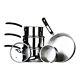 Tenzo S II Series 5pc Cookware Set Stainless Steel Cooking Utensils Kitchen Food