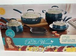 The Pioneer Woman Non Stick Aluminum 10-Piece Cookware Set With Cast Iron NEW