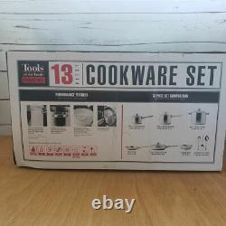 Tools Of The Trade Stainless Steel 13 Pc Cookware Set Pots and Pans, NEW