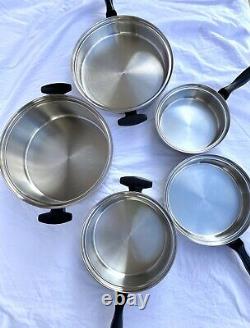 Townecraft Newest Edition Chefs Ware Cookware Huge Set T304 Stainless Steel 7Ply