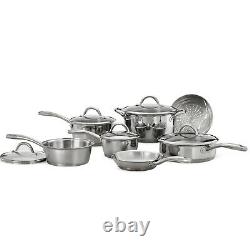 Tramontina 12 Piece Gourmet Stainless Steel Cookware Set Induction Compatible