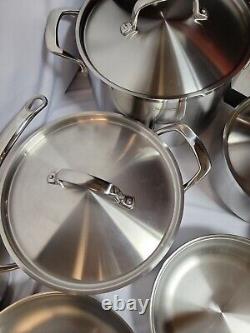 Tramontina 12-piece Tri-Ply Clad Stainless Steel Cookware Set Gourmet Collection