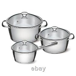 Tramontina 3 Pcs. Stainless Steel Cookware Set