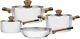 Tramontina 65180/316 Stainless Steel Cookware Set Wood Effect All Hob Types