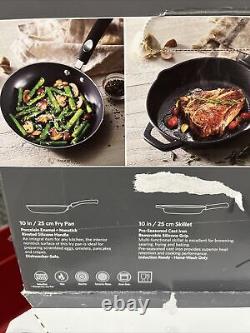 Tramontina 8 Pc Tri-Ply Base Stainless Steel Cast Iron Cookware Set Brazil