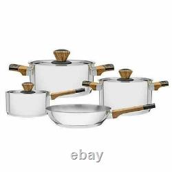 Tramontina Brava 7 Piece Cookware Set, Casserole Saucepan Frying Pan Induction