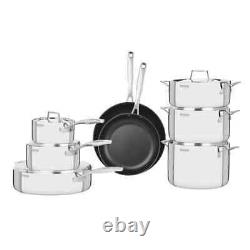 Tramontina Tri Ply 14 Piece Cookware Set Non Stick Stainless Steel