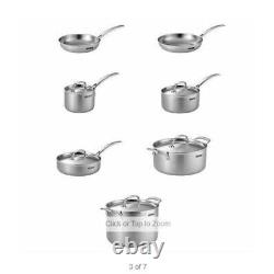 Tri-Ply Clad Tramontina Gourmet 12 Piece PREMIUM Stainless Steel Cookware Set
