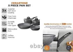 Unlocking Culinary Excellence Tower Cerastone T81276 Forged 5-Piece Pan Set wi