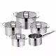 Velaze Cookware Set 9 Piece Stainless Steel Kitchen Cooking Pot Pan Sets
