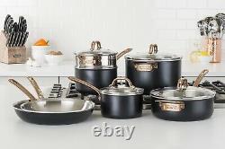 Viking 3-Ply Black & Copper 11-Piece Cookware Set NEW